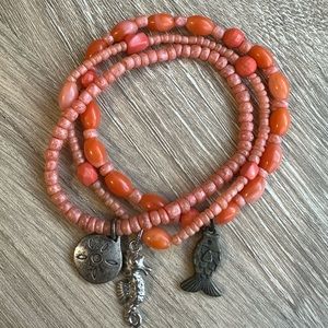 Ocean Themed Stretchy Bracelet Stack